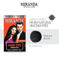 [120GR] MIRANDA NATURAL BLACK HAIR DYE / SEMIR RAMBUT HITAM/ PEWARNA RAMBUT HITAM ALAMI/ CAT RAMBUT