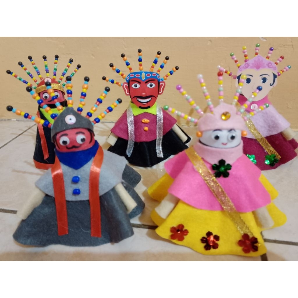 (Ready siap kirim) Ondel-Ondel dari Kok, Prakarya Ondel-Ondel (Harga yg tertera untuk 1pcs)