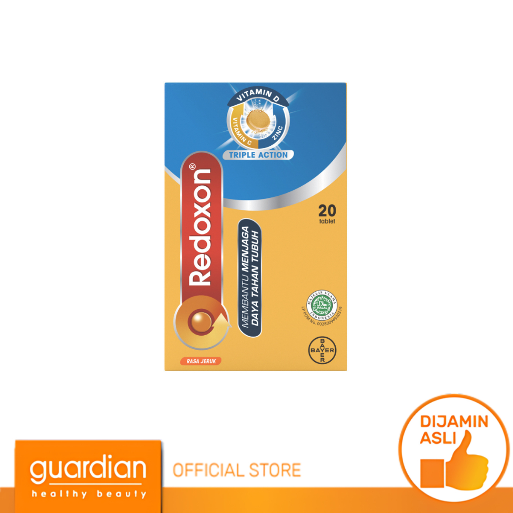 REDOXON Double Action Vitamin C + Zinc Rasa Jeruk 20 Tablet