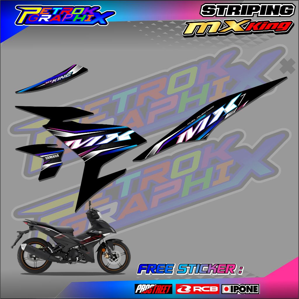 STRIPING VARIASI YAMAHA MX KING 150 / STICKER LIST VARIASI MOTOR MX KING