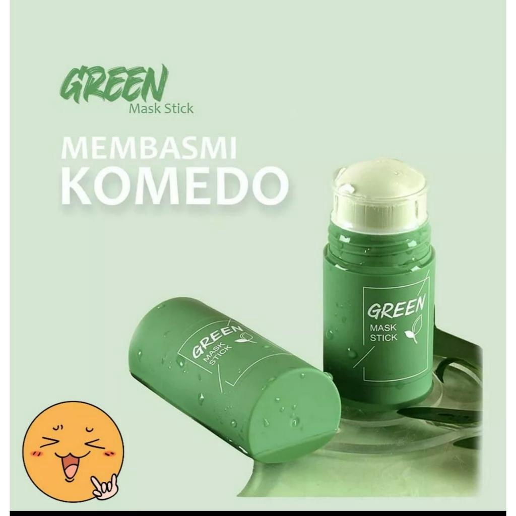 KECANTIKAN Green Mask Stick Meidian Masker Perawatan Wajah Pembersih Jerawat Pengangkat Komedo ori