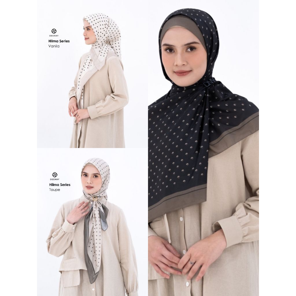 Deenay Original. Hijab Deenay Hilma Series. Kerudung Segi Empat Deenay Hilma