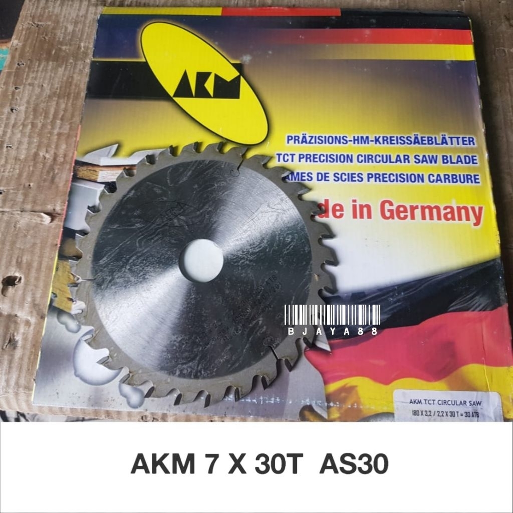 AKM PISAU GERGAJI CIRCULAR SAW BLADE 7" X 30T GIGI AKM GERMANY