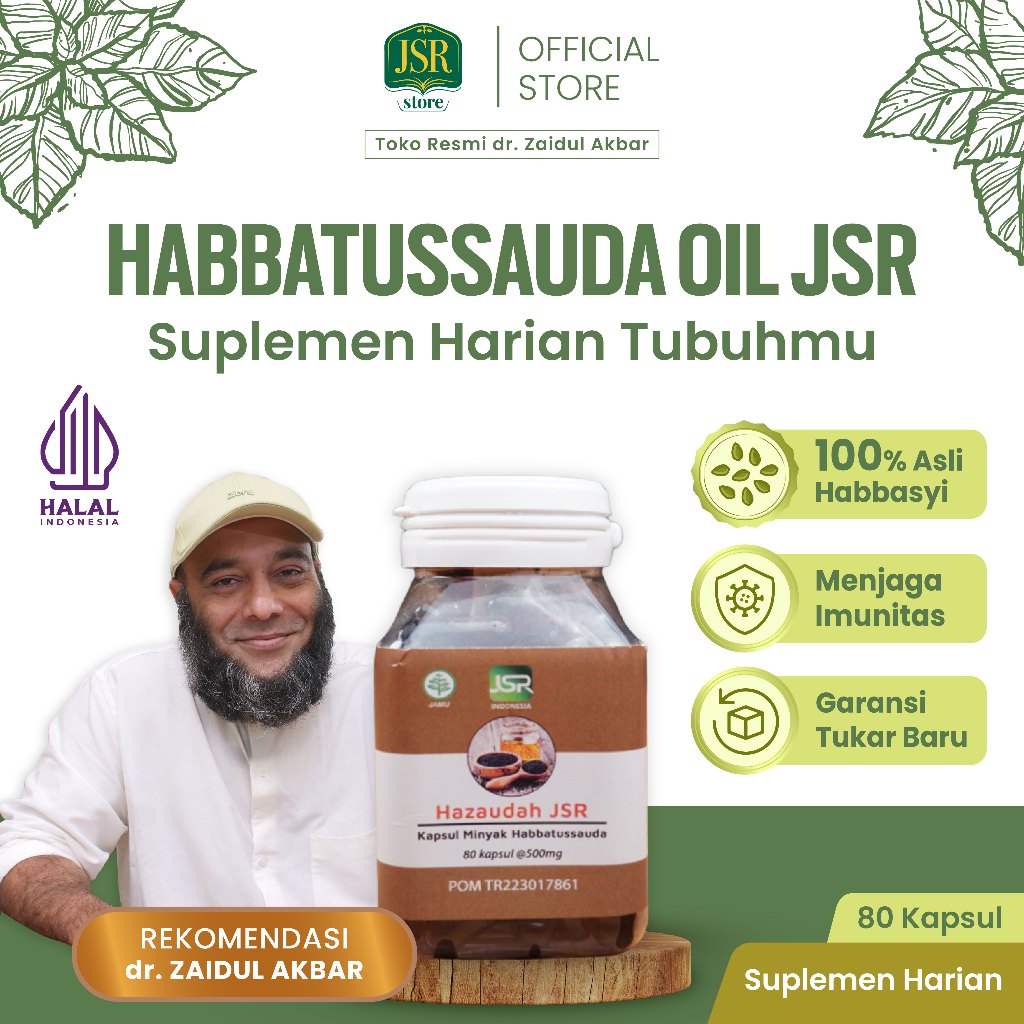 Habbatussauda Oil JSR Rekomendasi dr Zaidul Akbar - 80 Kapsul