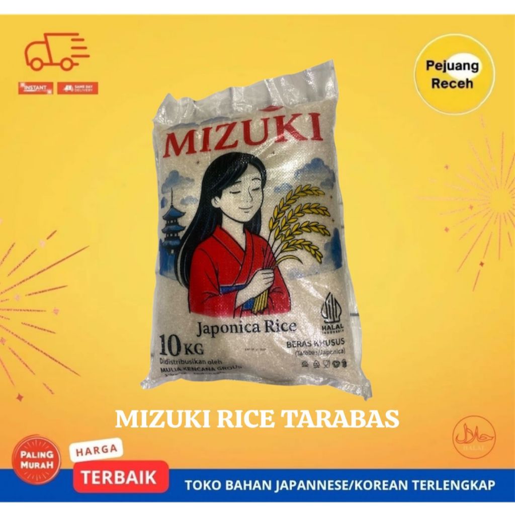 MIZUKI RICE KEMASAN 10 KG | JAPONICA TARABAS IMPORT | BERAS JEPANG TARABAS MIZUKI | JAPANESES RICE 1