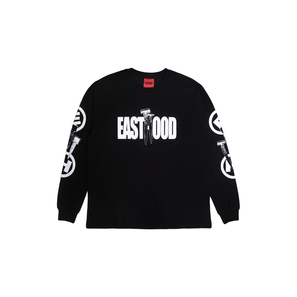 Easthood Slice Kaos Lengan Panjang Hitam