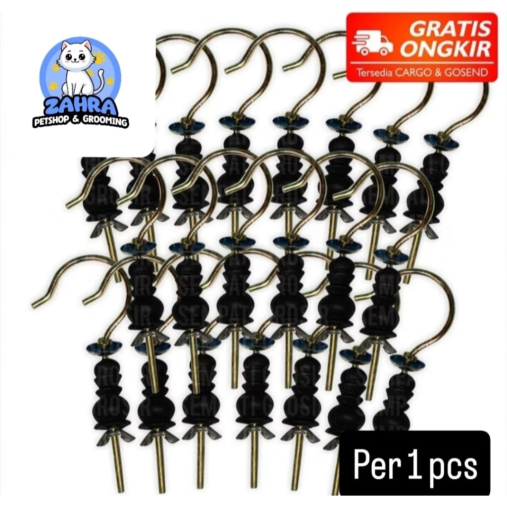 Gantungan Sangkar Burung  Kawat Pion Plastik per 1 Pcs Gantungan Cantolan