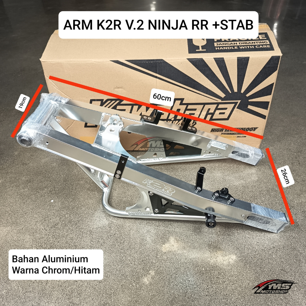 ARM K2R V.2 NINJA RR +STABILISER CHROM/HITAM
