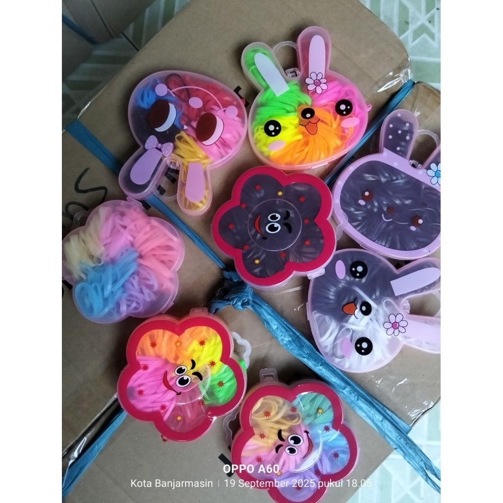 KARET RAMBUT WARNA GETAH KARET WADAH