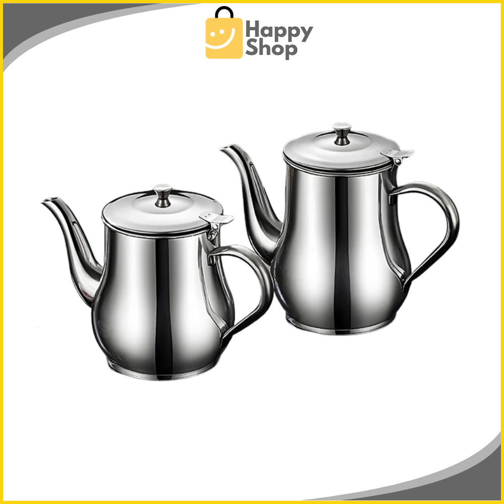 HAPPYSHOP Teko minyak goreng Ceret stainless Oil pot Kapasitas 250/400/500ml Teko Penyaringan Minyak