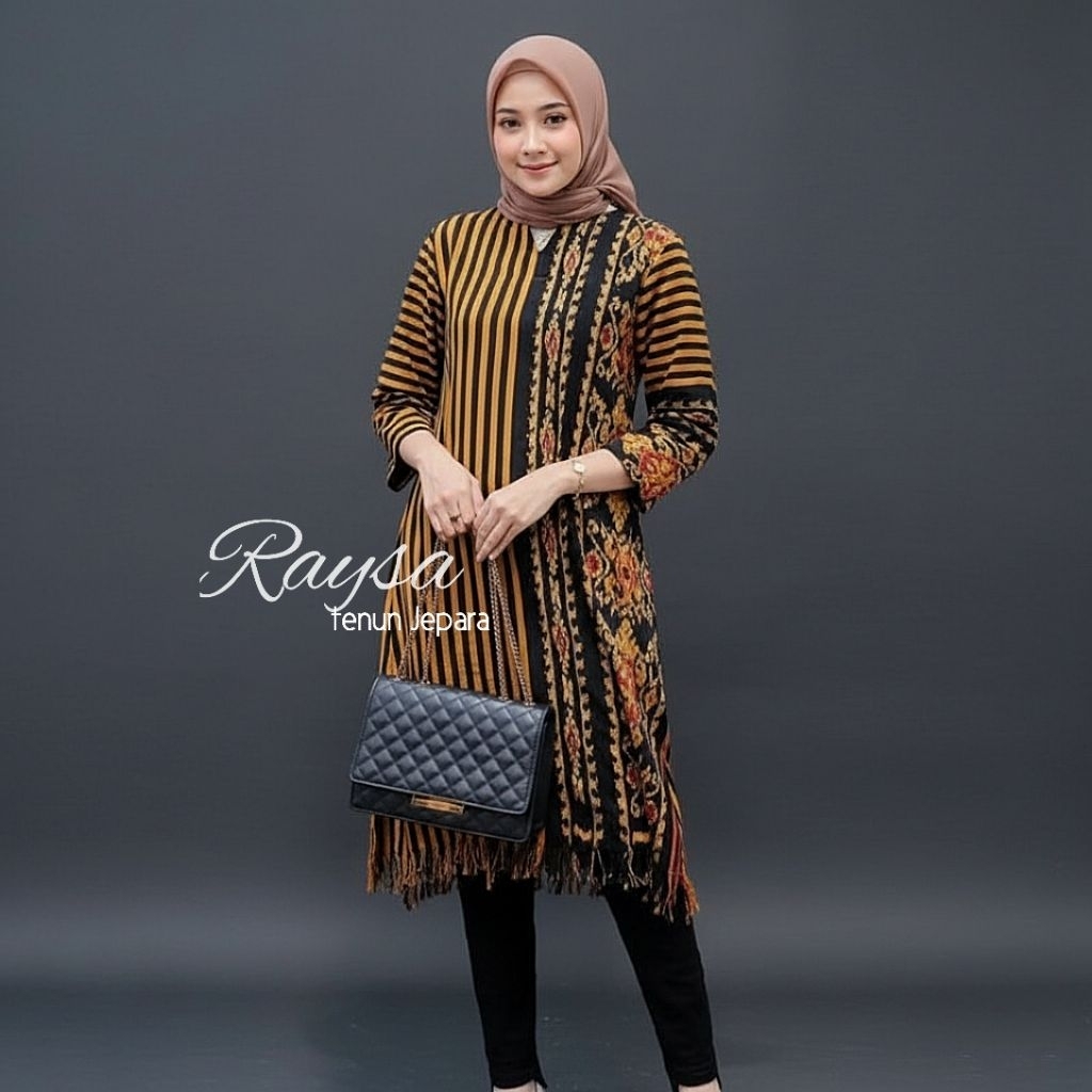 tunik tenun_tunik tenun Jepara_tunik tenun etnik