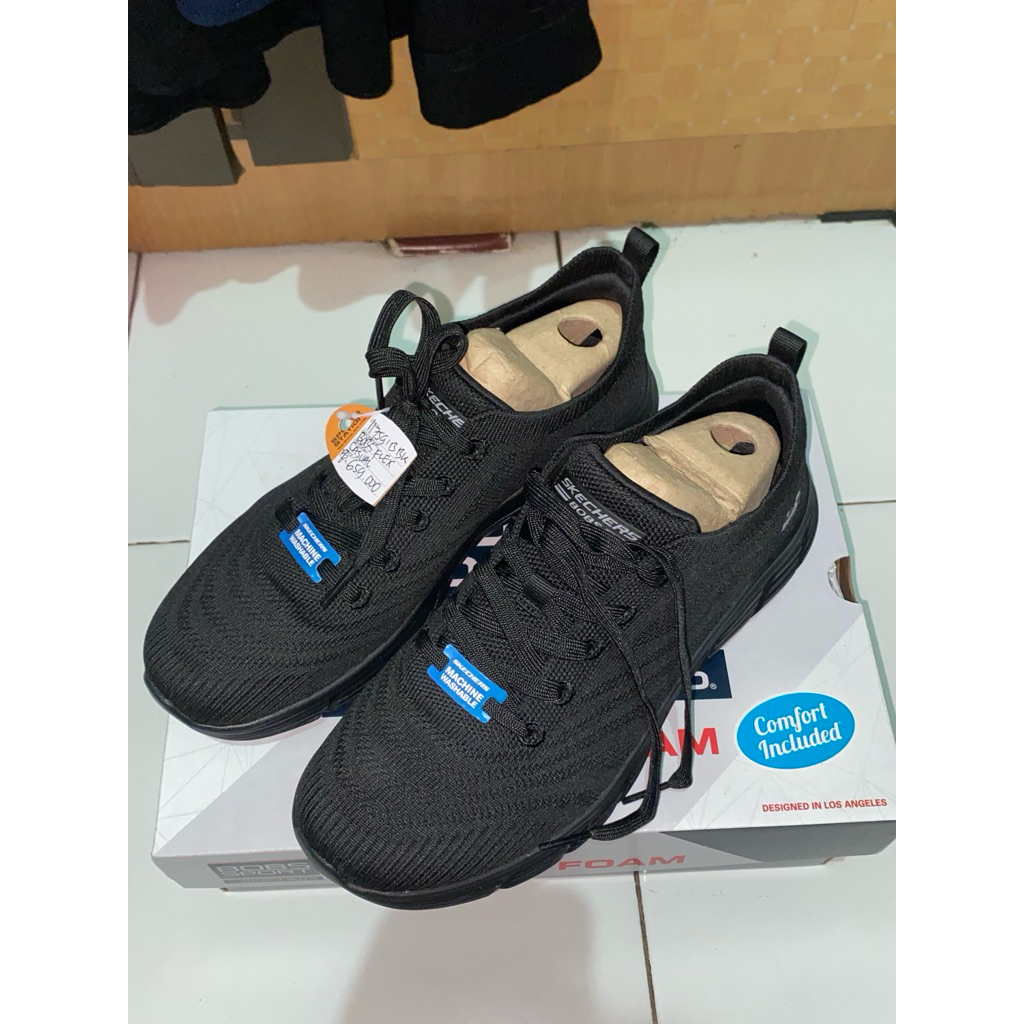 Sepatu Sport Skechers Sports Station Hitam Uk 38