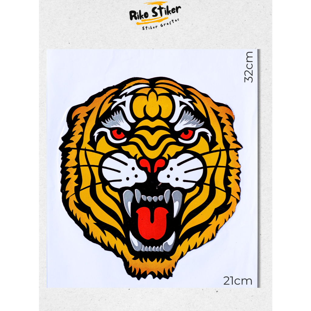 Stiker Graftac Macan Harimau Ukuran Besar | Sticker Tiger Vinyl | Stiker Cutting Macan Harimau