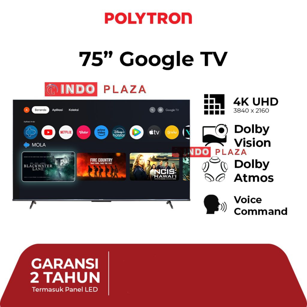 POLYTRON 4K UHD Smart Google TV 75 Inch – PLD 75UG5959