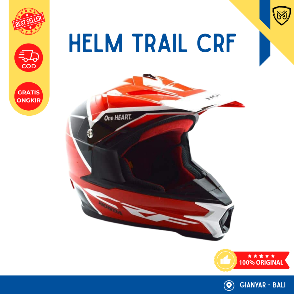 Baru ORI AHM - Helm Honda CRF Helm Offroad Semua Motor