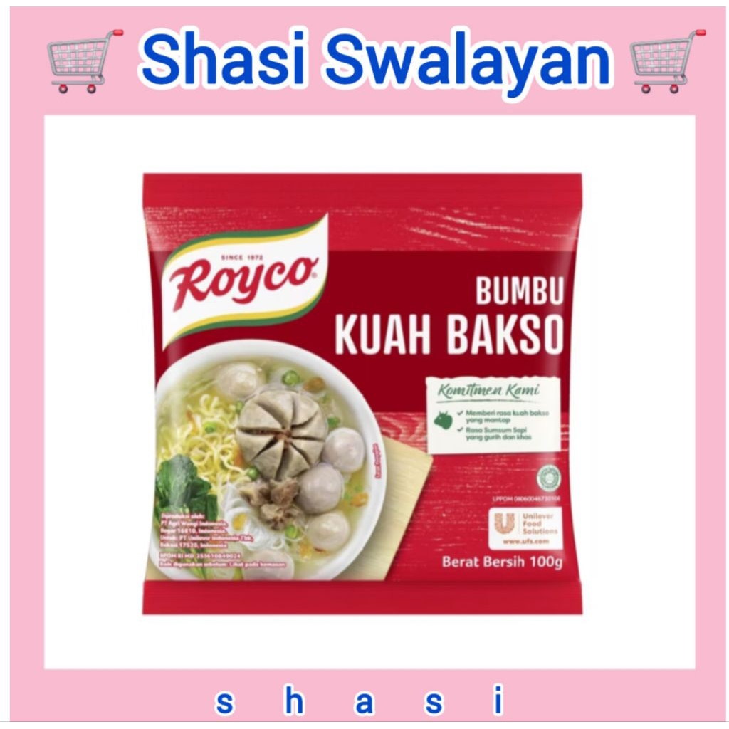 ROYCO Bumbu Kuah Bakso 100 Gram - Halal Gurih Sumsum Tulang Sapi