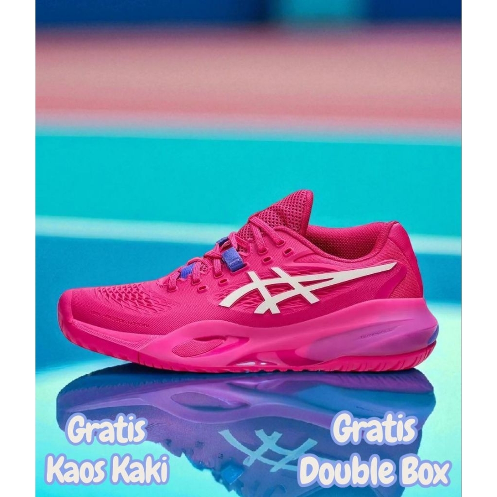 Sepatu Tenis / Padel Wanita Asc Resolution 10 Pink Fanta