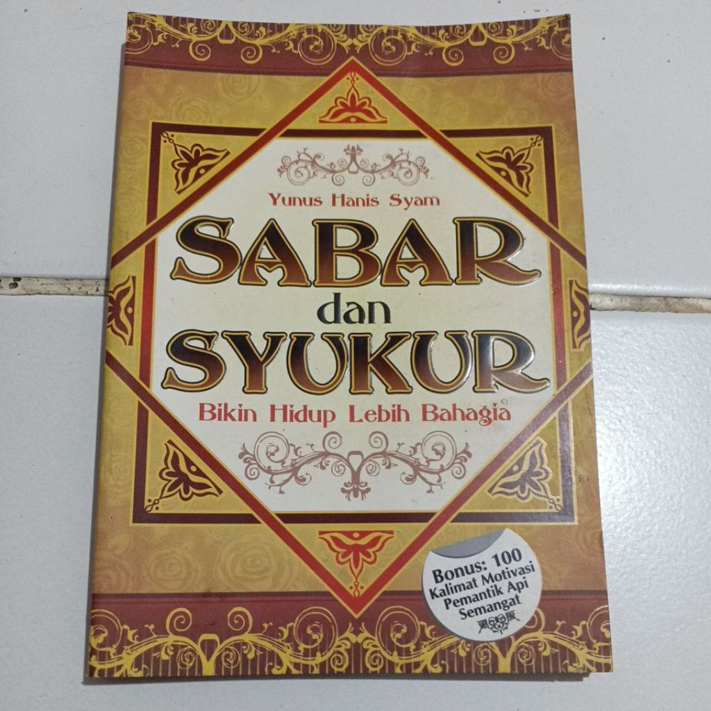 Buku sabar dan syukur bikin hidup lebih bahagia