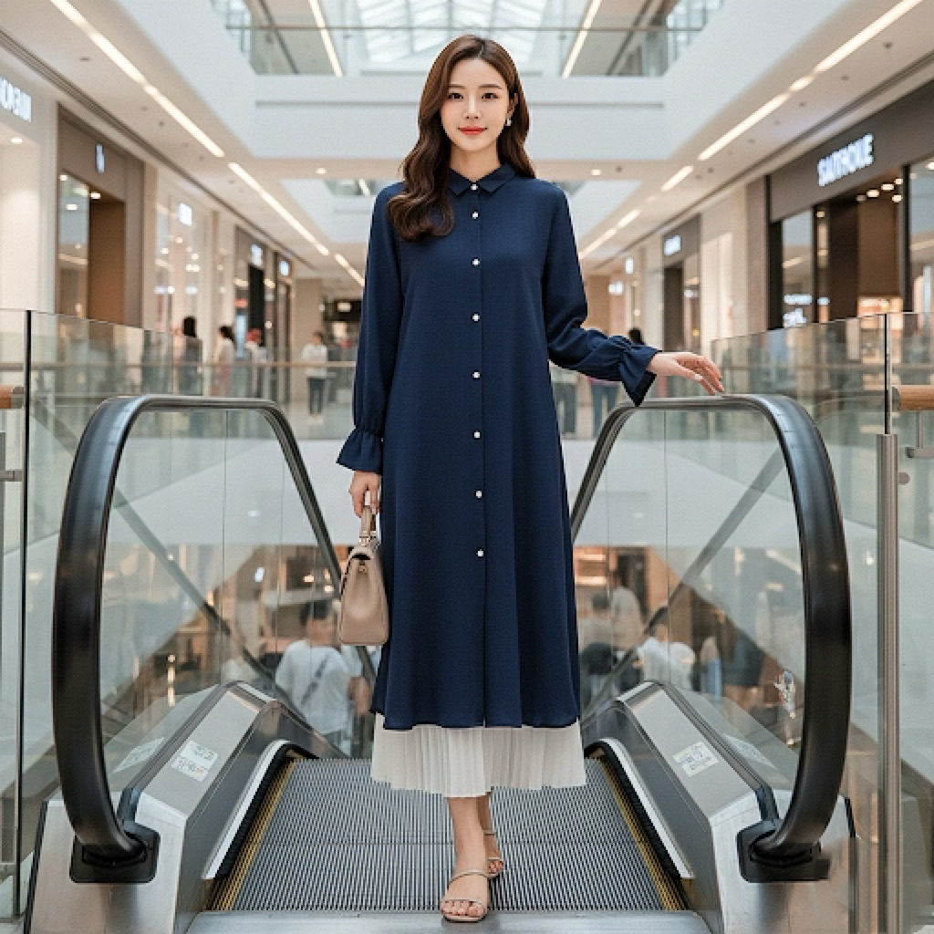 TUNIK MAHALINI / LONG TUNIK WANITA CRINKLE / ATASAN MUSLIM WANITA