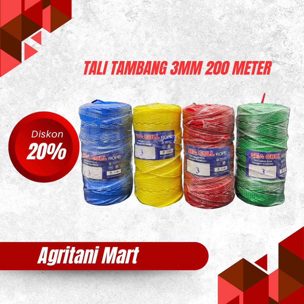 Tali Tambang 3mm 200 meter Sea Gull - Tali Layangan / Tali Dadung - Tali Tambang Serbaguna