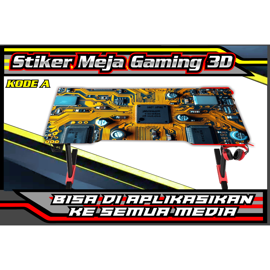 Stiker Meja Komputer | Meja Gaming | Meja Belajar | Stiker meja 3D