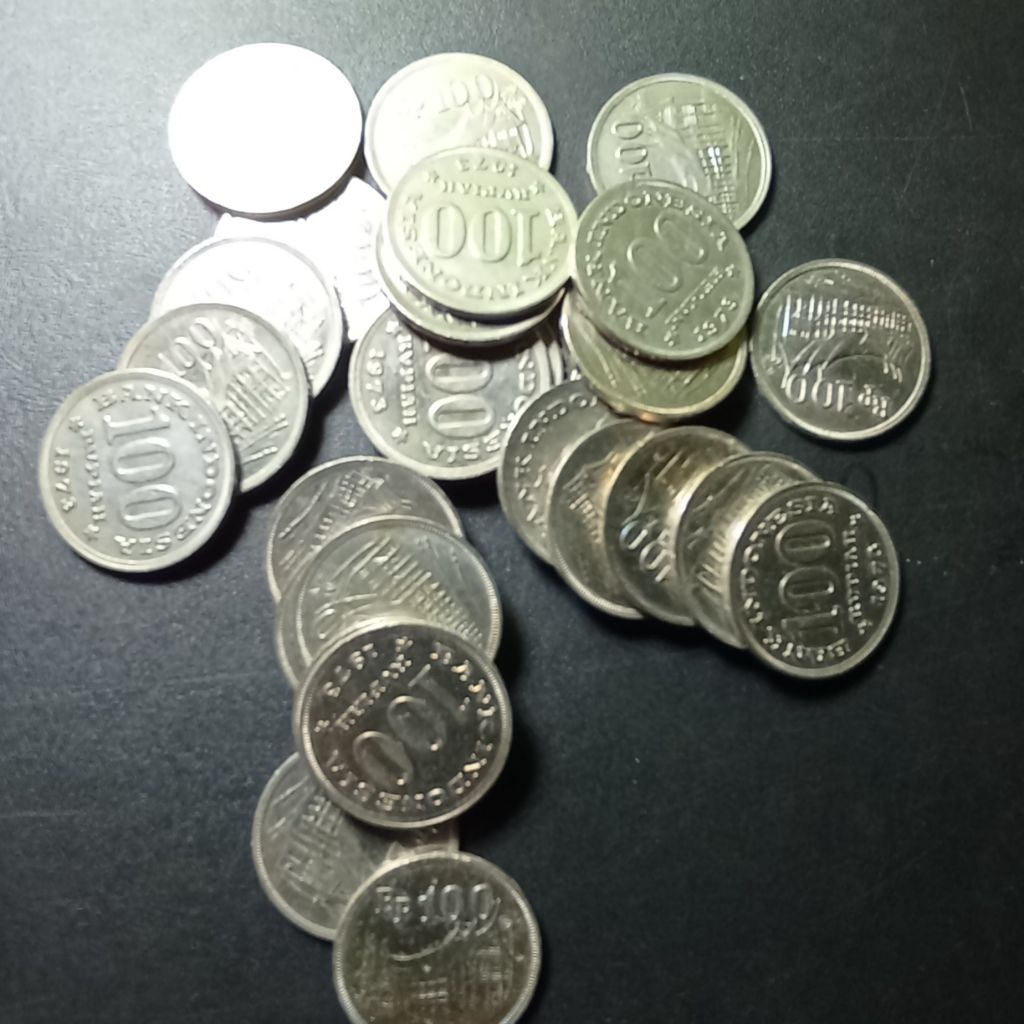 100 rupiah rumah gadang tebal 1973 uang koin bekas asli