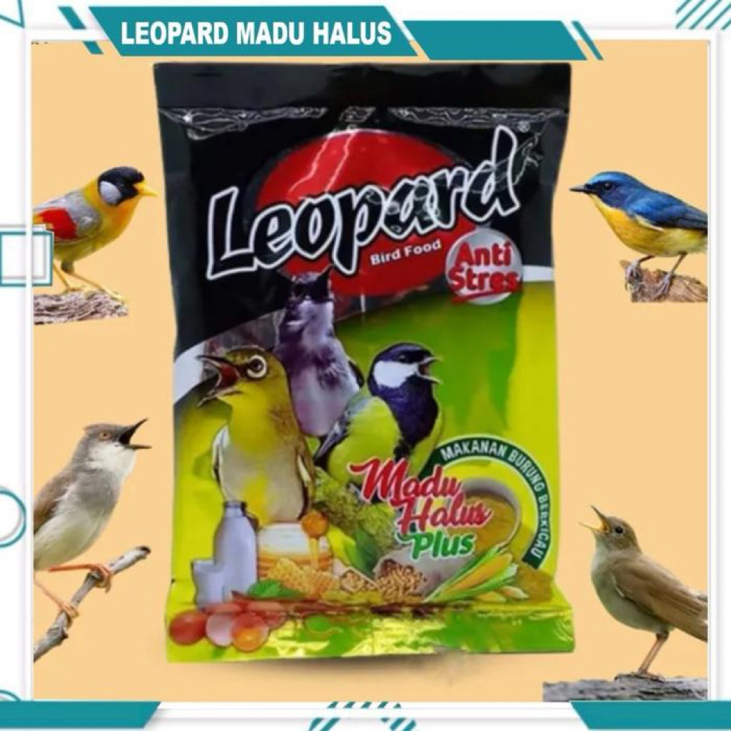 VOER LEOPARD MADU HALUS PLUS, VOER HALUS MAKANAN BURUNG PLECI,PRENJAK,CIBLEK,DLL