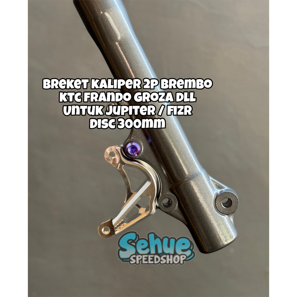 (hanya breket) Breket kaliper 2p brembo ktc frando groza dll FIZR JUPITER disc 300mm