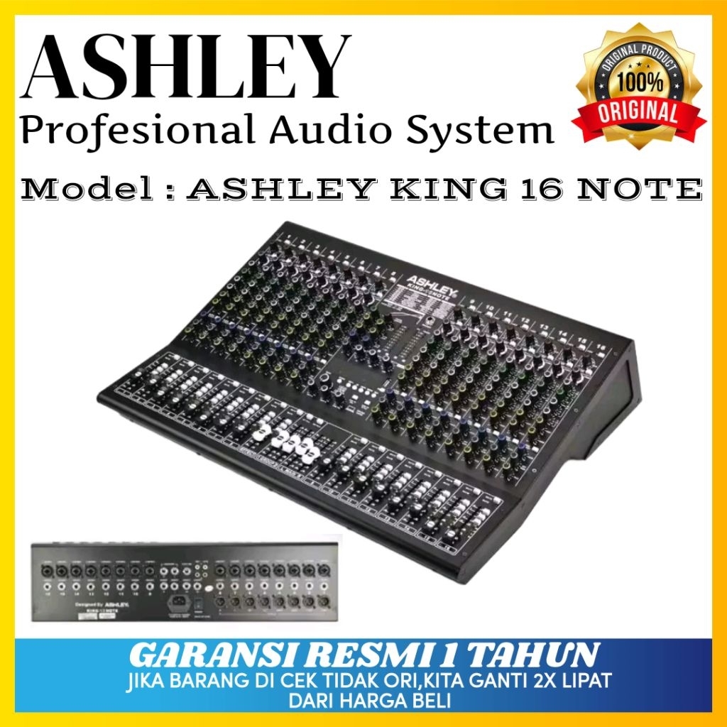 Mixer Ashley King 16 Note Original Mixer Ashley 16 Channel Bluetooth