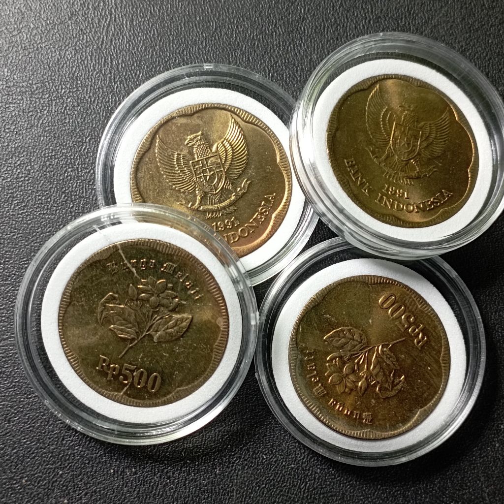 500 rupiah melati besar uang kertas baru asli bonus kapsul