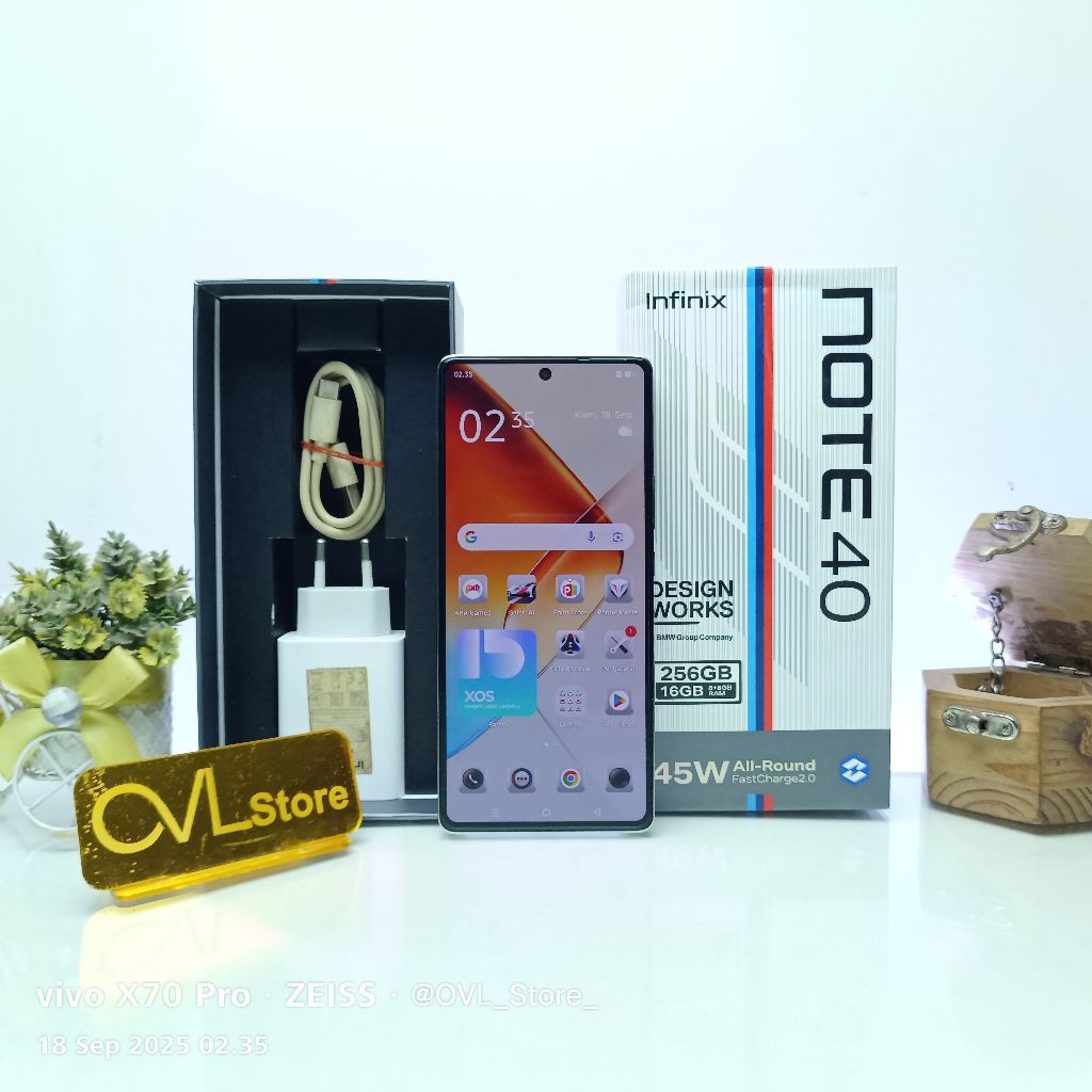 Infinix Note 40 RAM 8/256 GB HP Second Original Bergaransi