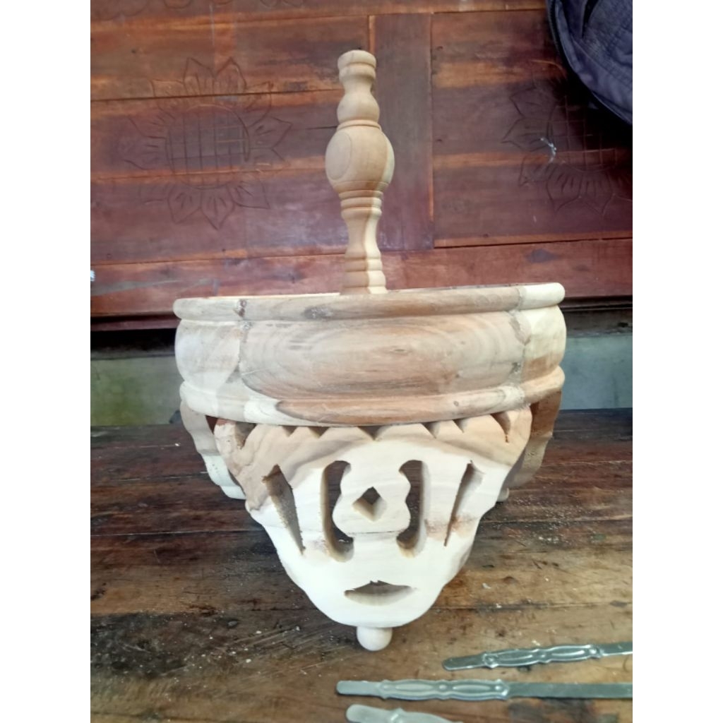 TEBOK HOLOPET PLECI UK 23 CM KAYU JATI