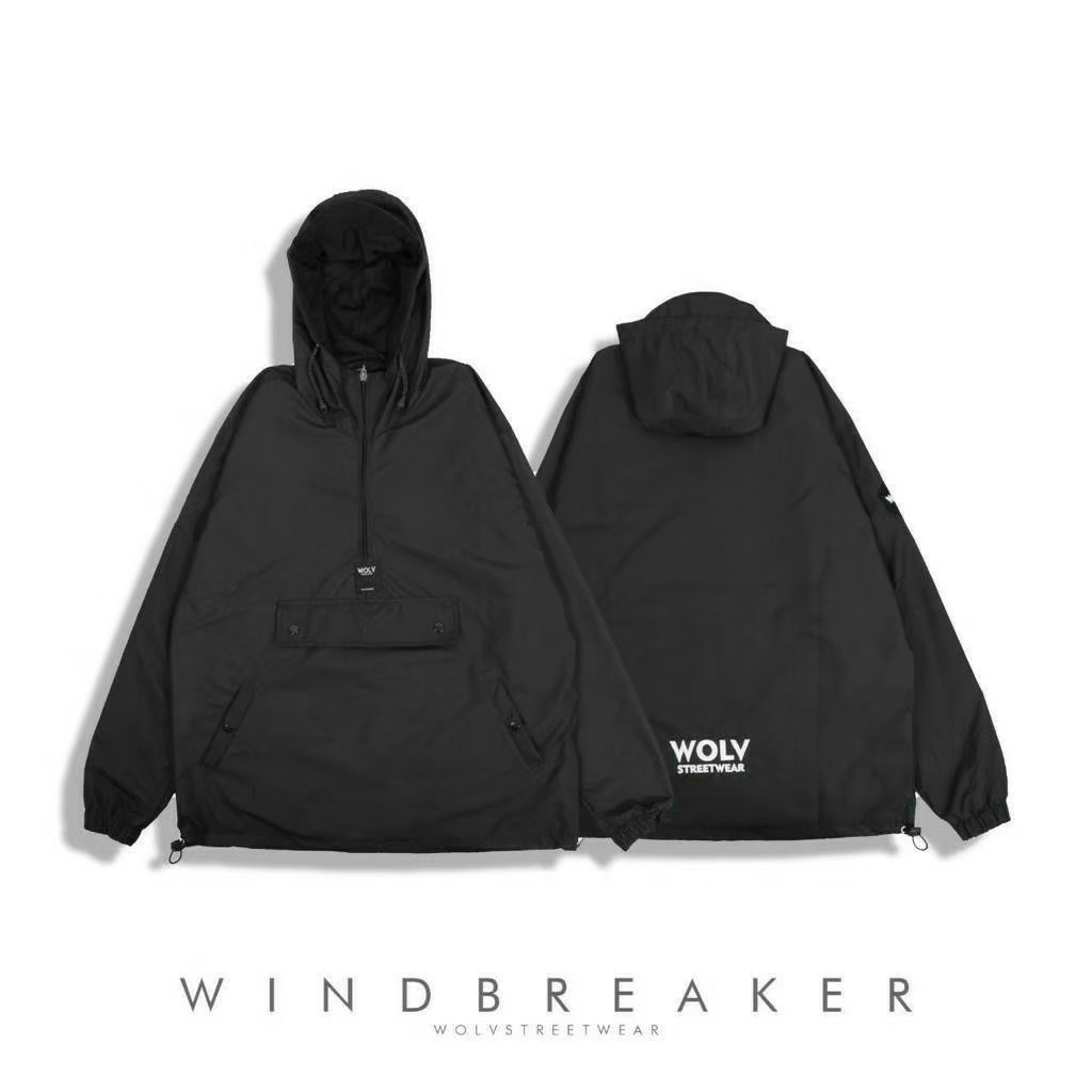 Arunikalabel - Jaket Parasut Taslan Waterproof Pria || Jaket Cagoule Wolv Original WindProof Terbaru