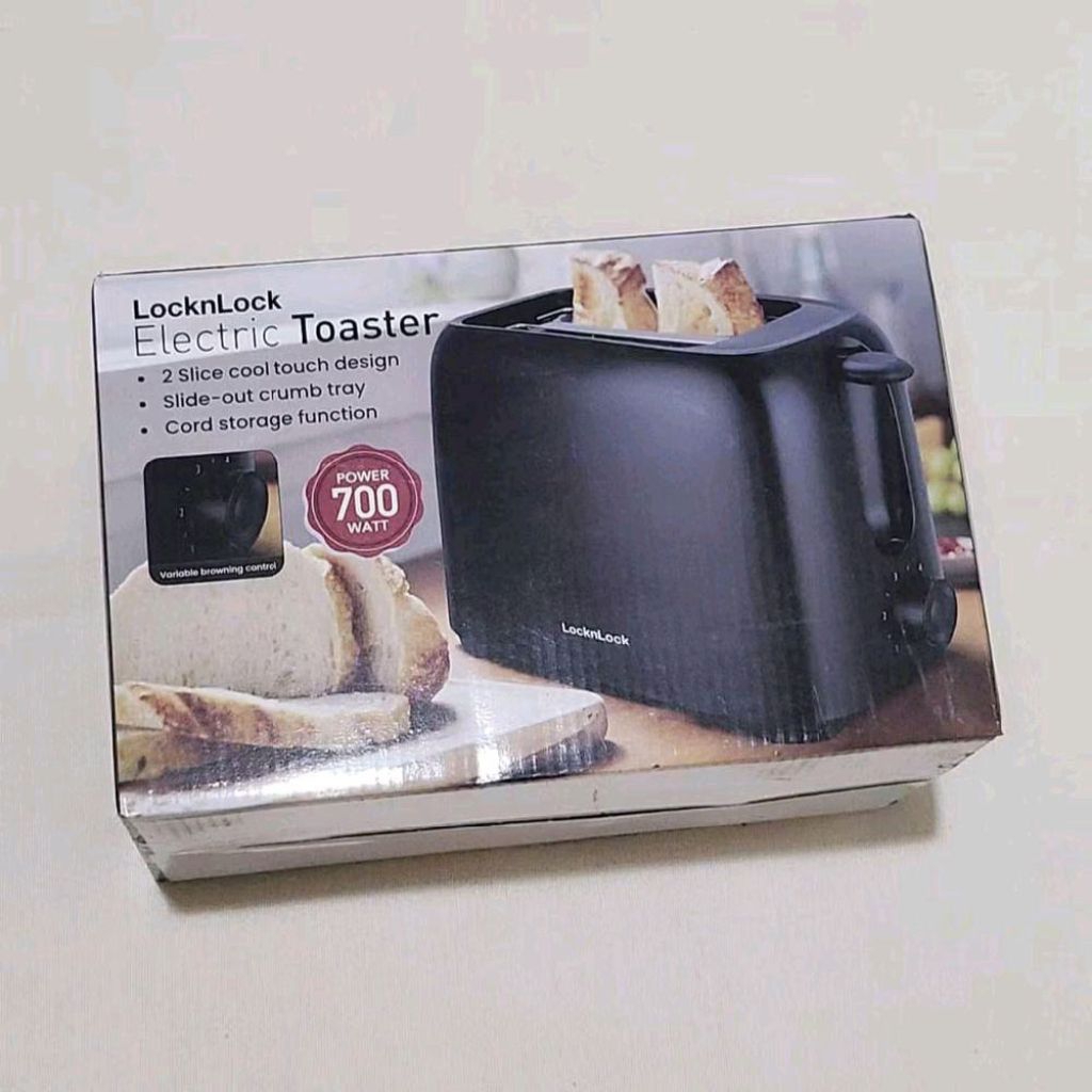LocknLock Electrik Toaster Black Pemanggang Roti 700 Watt