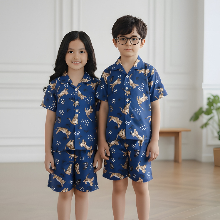 SUUBA BAJU TIDUR ANAK UNTUK 1-15 TAHUN PIYAMA ANAK SETELAN ANAK PEREMPUAN LAKI LAKI MOTIF MACAN BL