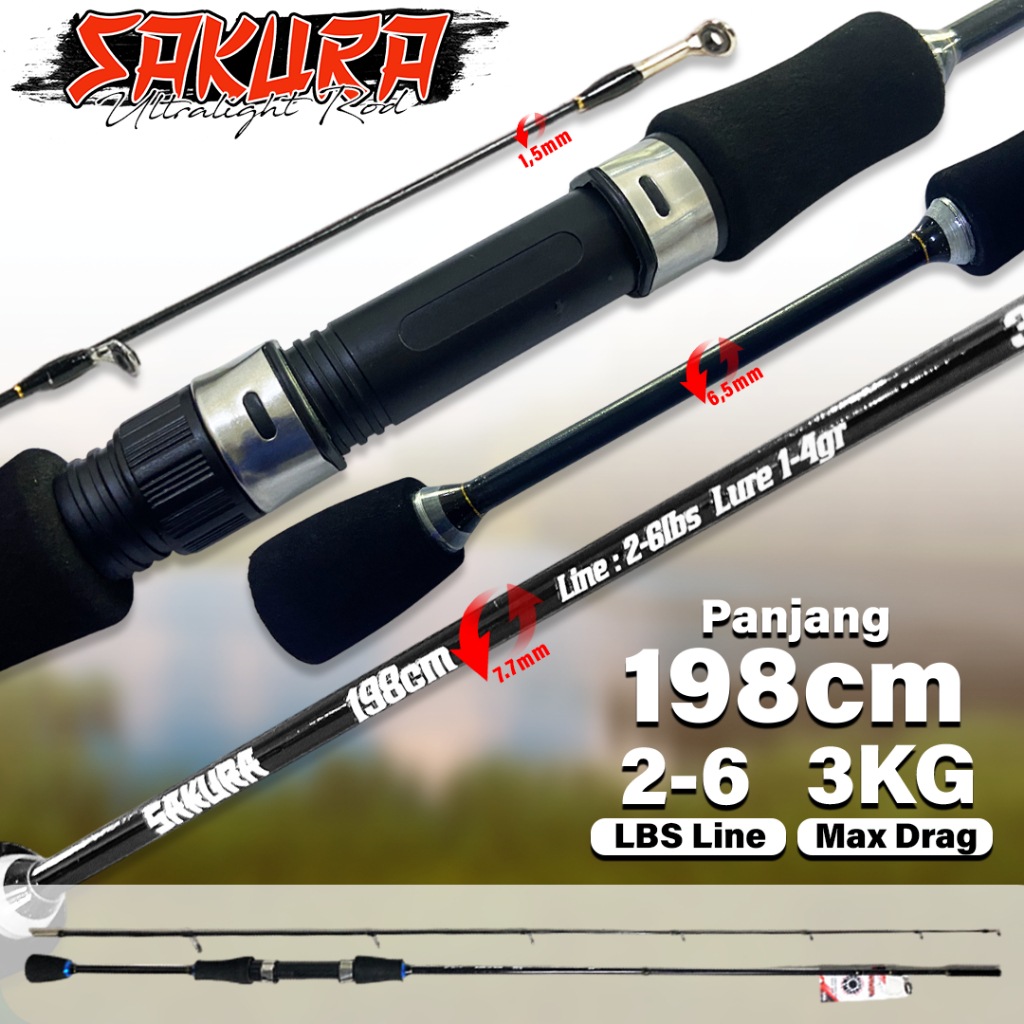 Joran UL Sakura 198cm Grosir