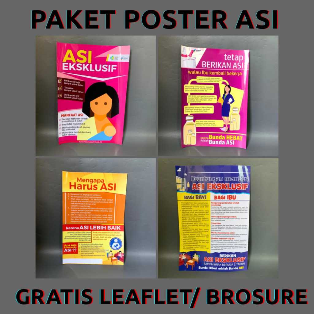 TERBARU  Paket Poster Asi - Poster Asi - Asi Esklusif - Poster Kesehatan - Poster Edukasi - Gratis L