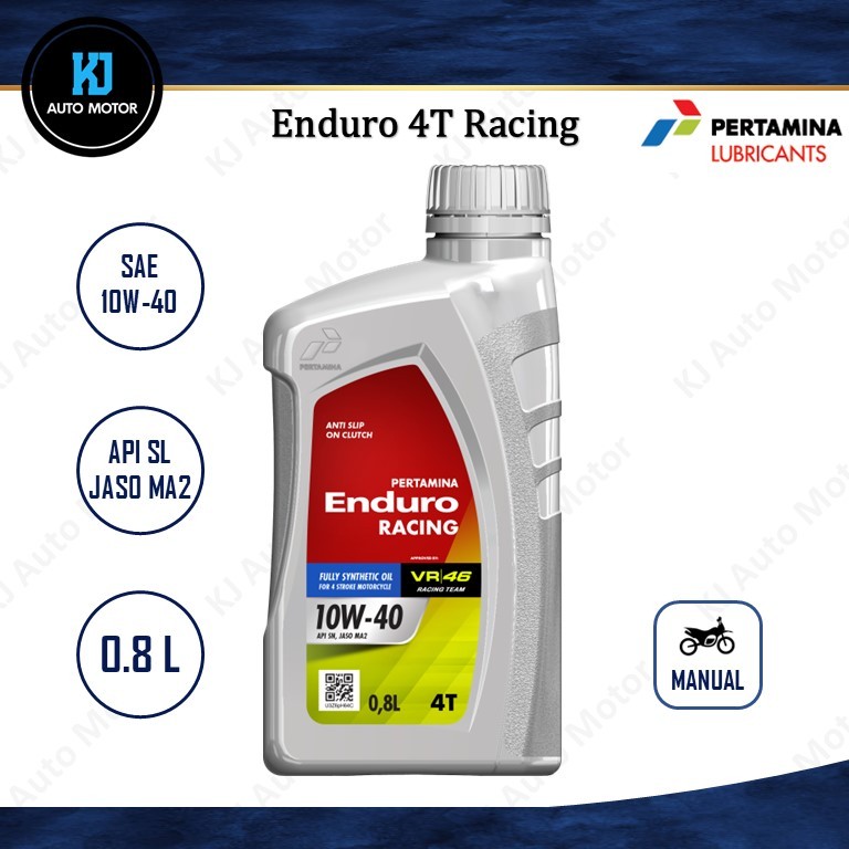 Oli Motor Pertamina Enduro 4T Racing 0.8L (800mL) 10W-40