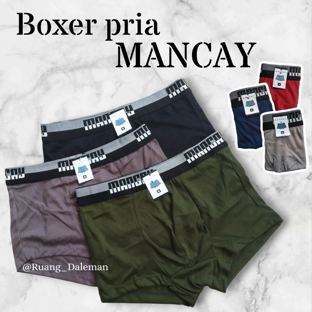 (3PCS) celana dalam pria boxer MANCAY,cd pria boxer,celana dalam pria boxer