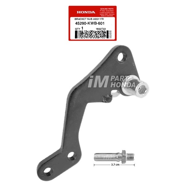 45290-KWB-601 Bracket Dudukan Kaliper Master Rem Depan Revo Blade 110 Karbu New Supra X 125 Fi Supra