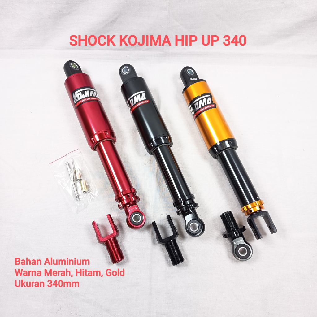 SHOCK MOTOR KOJIMA HIP UP 340 MERAH,HITAM,GOLD