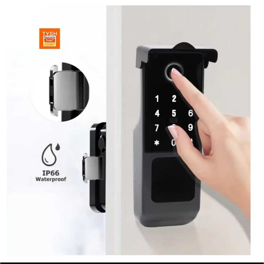 Bermat Smart Door Lock  Outdoor Pintu Pagar Gerbang model lipat geser sliding dan swing Kunci Tahan 