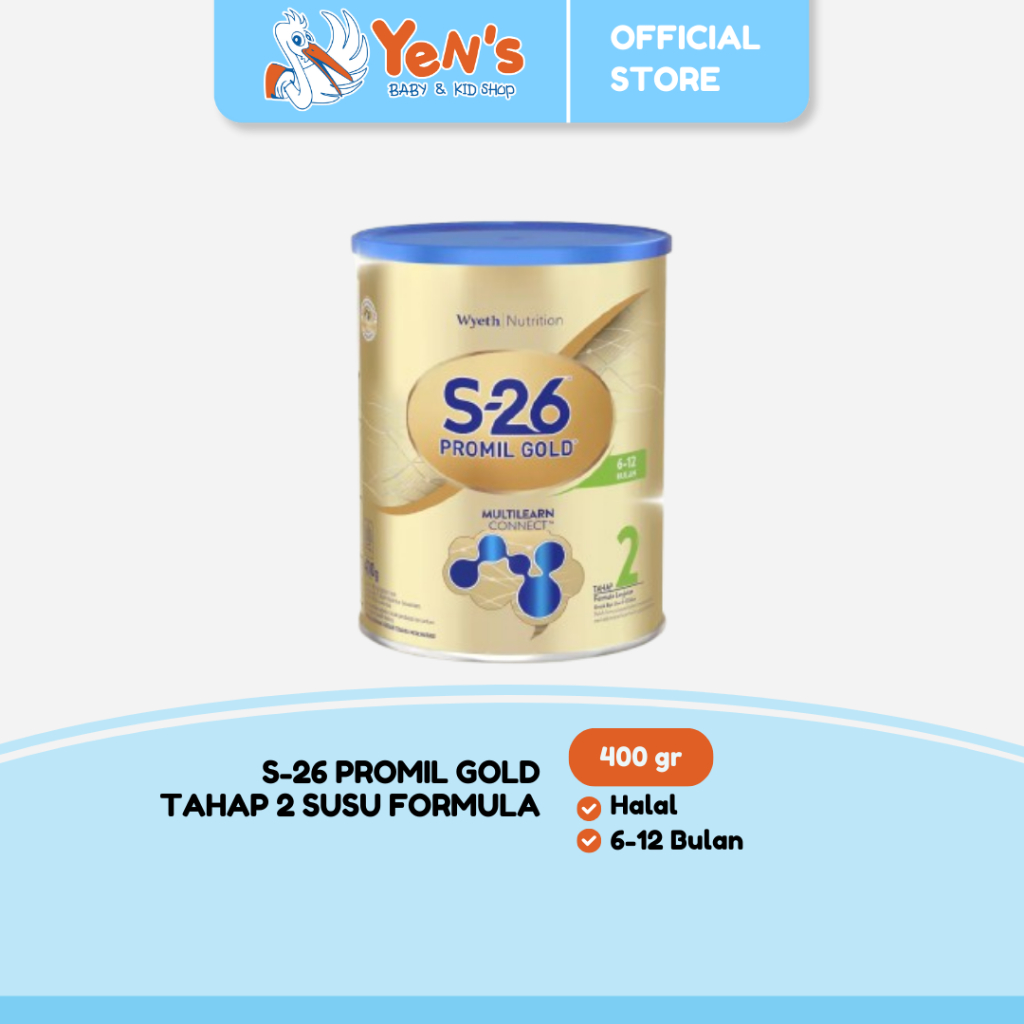 S-26 Promil GOLD Tahap 2 Susu Formula Lanjutan Usia 6-12 Bulan 400 gr