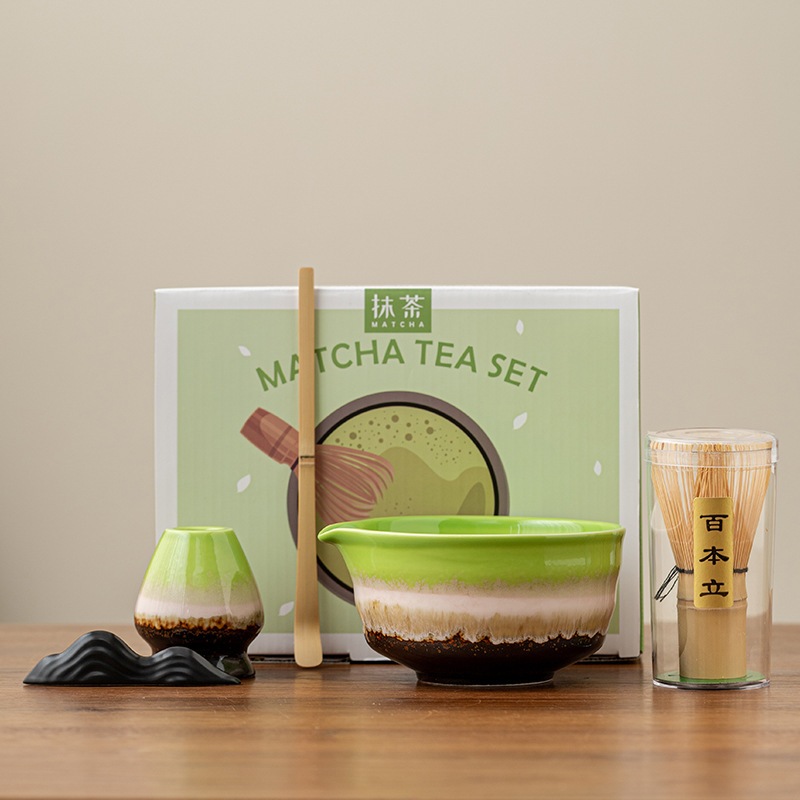 Seduh Pertama - Matcha Tea Set 5 in 1 Keramik  Gaya Jepang Aesthetic