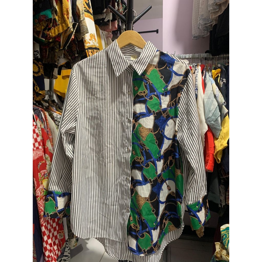 Atasan vintage combi salur