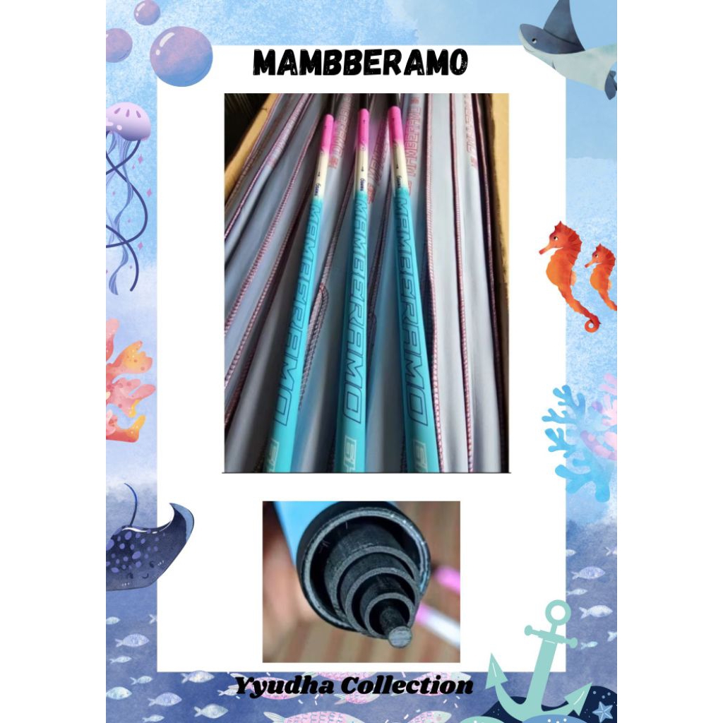 Joran Tegek OGAWA MAMBERAMO Free Packing Pipa Carton/Joran Spek Ikan Besar