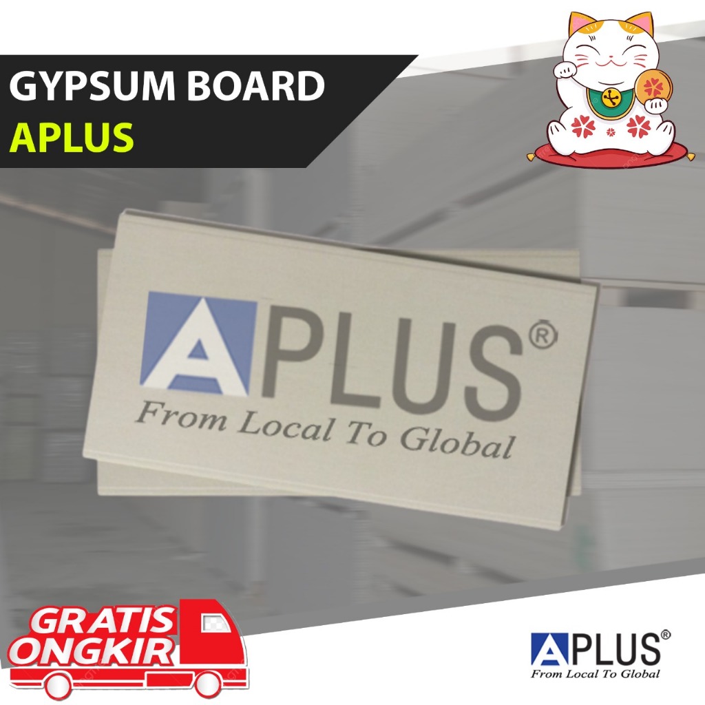 Gypsum APlus 9mm / Gipsum APLUS 9mm / GYPSUM A+ / GYPSUM BOARD APLUS 1,2x2,4 M Perlembar
