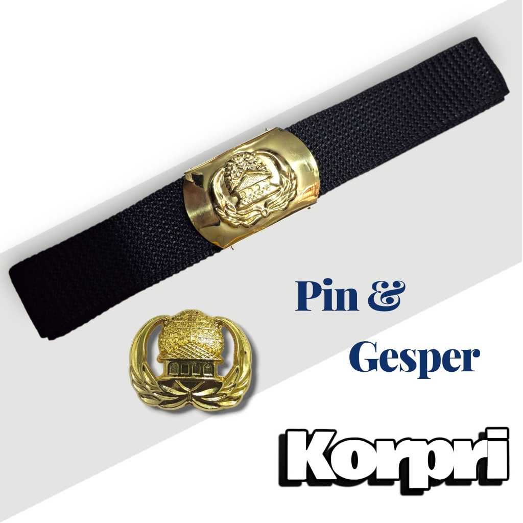 Pin & Gesper Korpri Asn Pns Pria Wanita Kuningan Asli