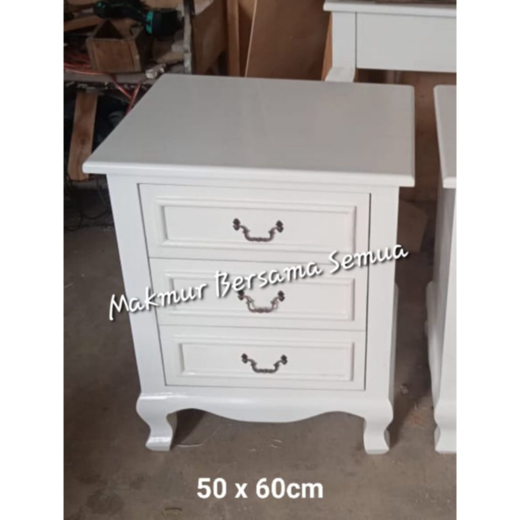 Nakas Kayu Solid Laci portabel Meja Locker Meja Sudut Drawer