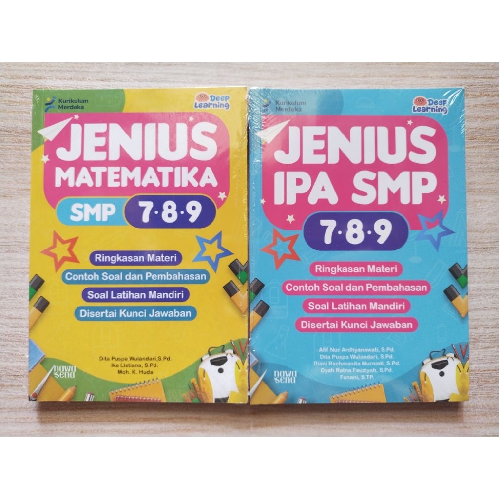 Buku JENIUS Matematika dan IPA SMP kelas 7, 8, 9 Semester 1&2| KurMer